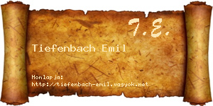 Tiefenbach Emil névjegykártya